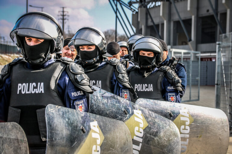 Policja na stadionie widzewa łódź