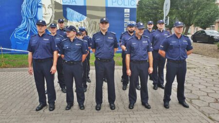 Mural na 100-lecie polskiej policji odsłonięty w Zgierzu Mural policja2