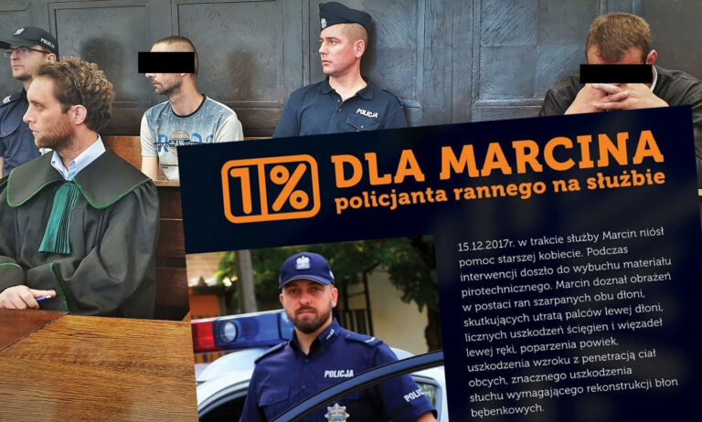 Wybuch przemyslowa lodz policjant