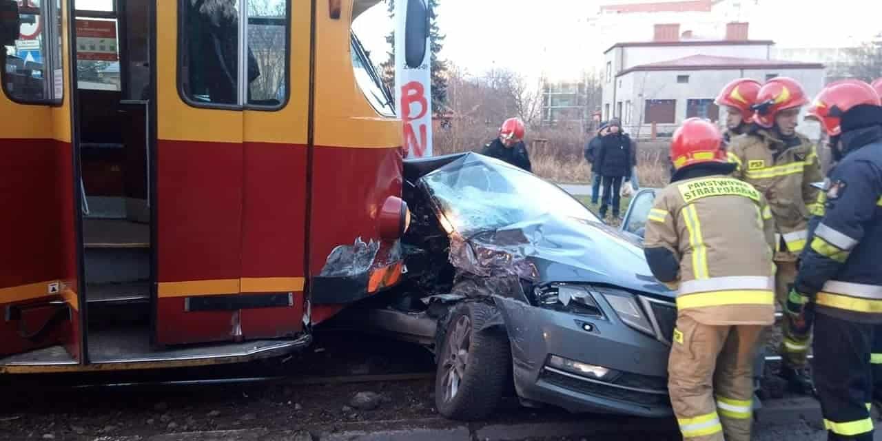 Wypadek na Zgierskiej w Łodzi