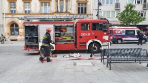 Pożar na piotrkowskiej w łodzi