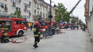 Pożar na piotrkowskiej w łodzi