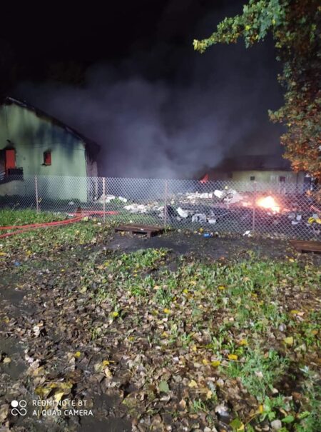 Pożar chlewni w galinkach
