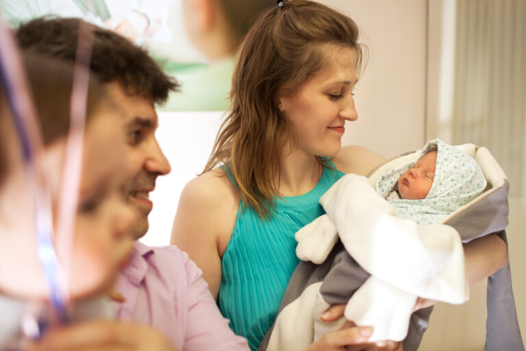 Family in the maternity hospital with infant 2023 11 27 05 03 38 utc