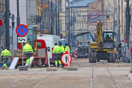 Remont Legionów i Zachodniej w Łodzi. Tramwaje wracają na trasę Remont legionów w łodzi.