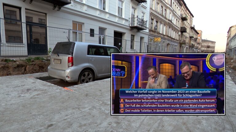Zabetonowany samochód w łodzi 2