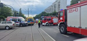 Wypadek k karetki na paderewskiego w łodzi