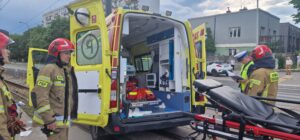 Wypadek k karetki na paderewskiego w łodzi
