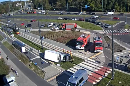 Wypadek na wojska polskiego w łodzi