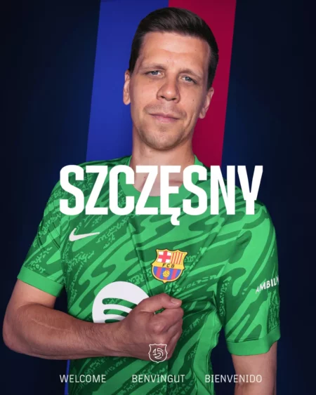 Wojciech Szczęsny oficjalnie bramkarzem Barcelony Wojciech szczęsny w barcelonie