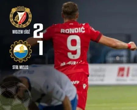 Widzew Łódź 2-1 Stal Mielec. Kamil Cybulski najlepszym zawodnikiem Widzewa 20241207 widzew 2 1 stal mielec