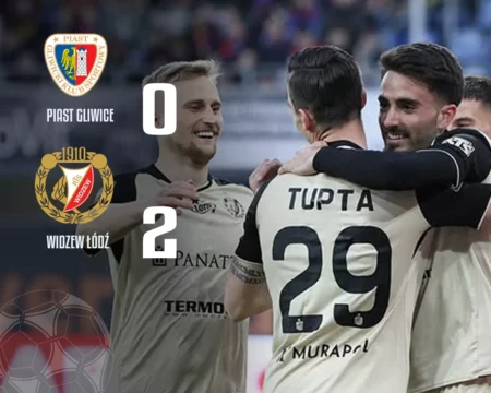 Piast Gliwice – Widzew Łódź. Łodzianie wygrali i odskoczyli od strefy spadkowej 20230328 pia wid 1
