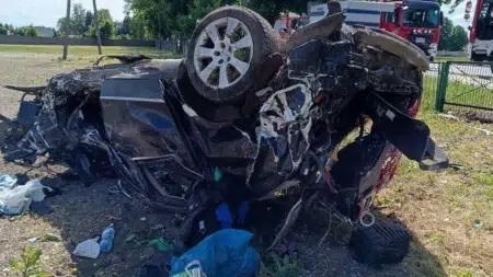 Tragedia w miejscowości Wróblew. Kierowca zginął, bo nie zatrzymał się do kontroli? Tragedia w miejscowości wróblew