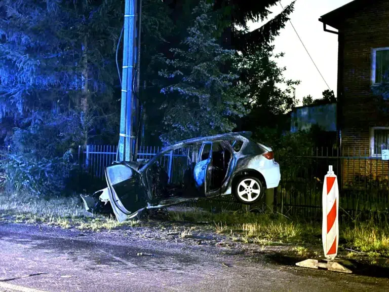 Wypadek na kolumny w łodzi