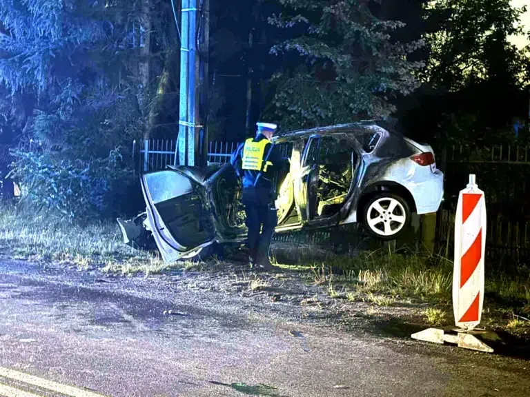 Wypadek na Kolumny w Łodzi