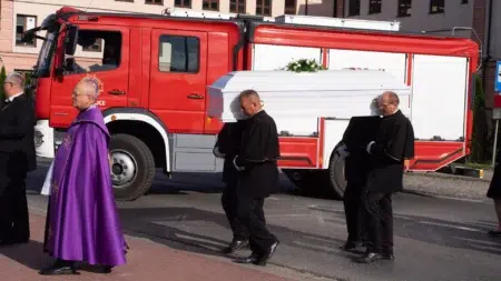 Pogrzeb strażaka, który zginął w wypadku na motocyklu