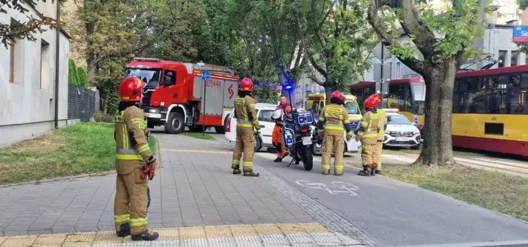 Wypadek tramwaju na Dąbrowskiego w Łodzi