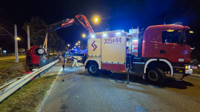 Wypadek na Pabianickiej w Łodzi
