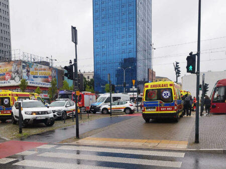 Zderzenie tramwajów na piłsudskiego w łodzi