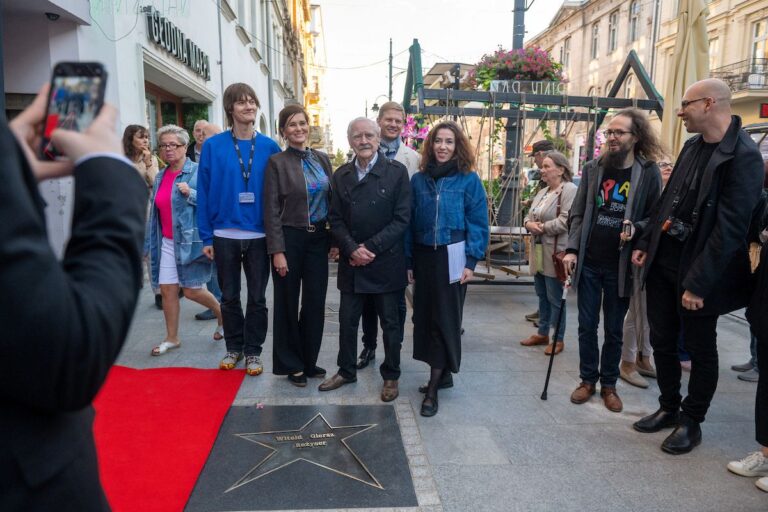 Witold Giersz odsłonił swoją gwiazdę na Piotrkowskiej w Łodzi