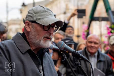 Wojciech smarzowski odsłonił gwiazdę w łódzkiej alei gwiazd