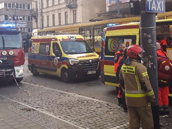 Wypadek tramwajów na piotrkowskiej