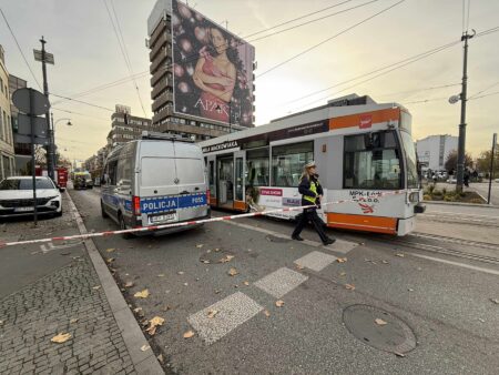 Wypadek tramwajów na piotrkowskiej