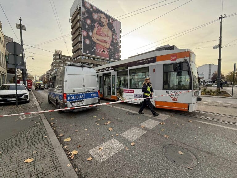 Wypadek tramwajów na piotrkowskiej