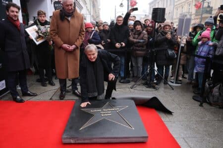 Andrzej bartkowiak odsłonił swoją gwiazdę na piotrkowskiej w łodzi