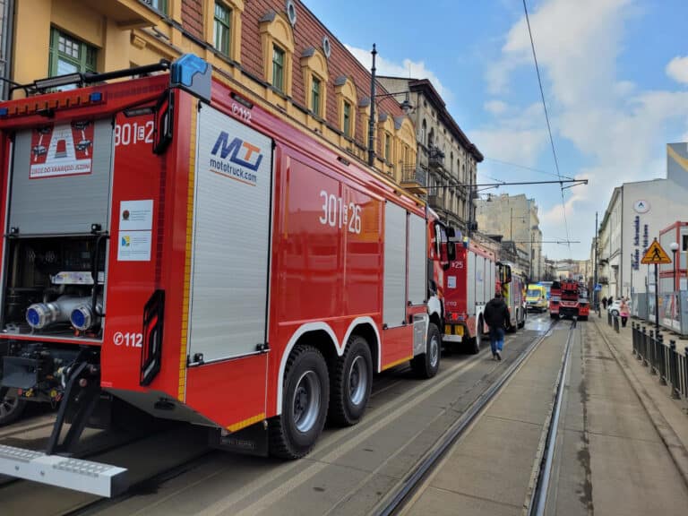 Pożar mieszkania na Legionów w Łodzi