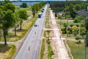 Dw704 łyszkowice - powstaje nowa droga rowerowa
