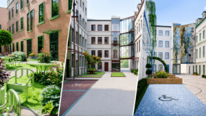 Podwórko artystyczne przy więckowskiego 8 w łodzi